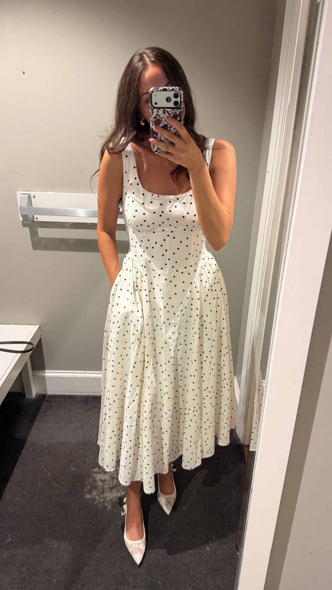 5’9” wearing size small polkadot dress with pockets

#LTKootd #LTKTall