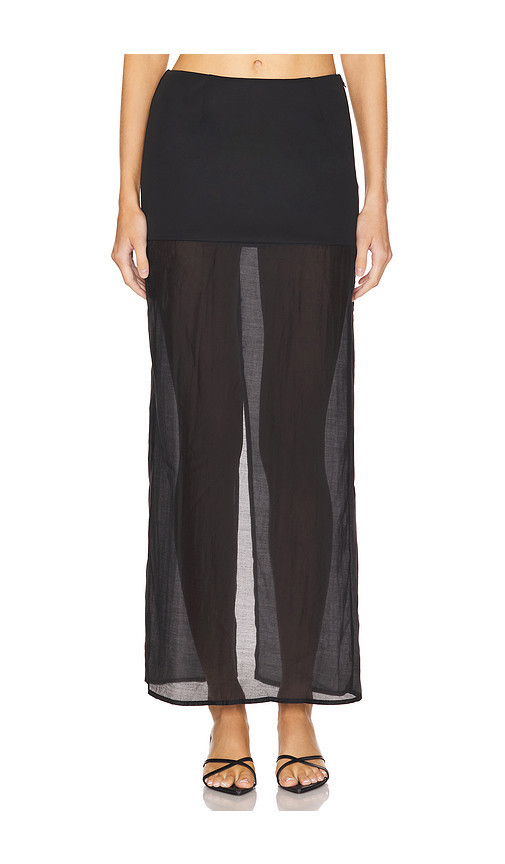 SNDYS Chloe Sheer Skirt in Black. Taglia S. Also in L, M, XL, XXL. | Revolve Clothing (Global)