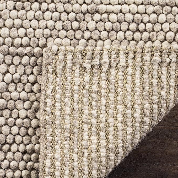 SAFAVIEH Natura Collection Area Rug - 10' x 14', Beige, Handmade Wool, Ideal for High Traffic Are... | Amazon (US)