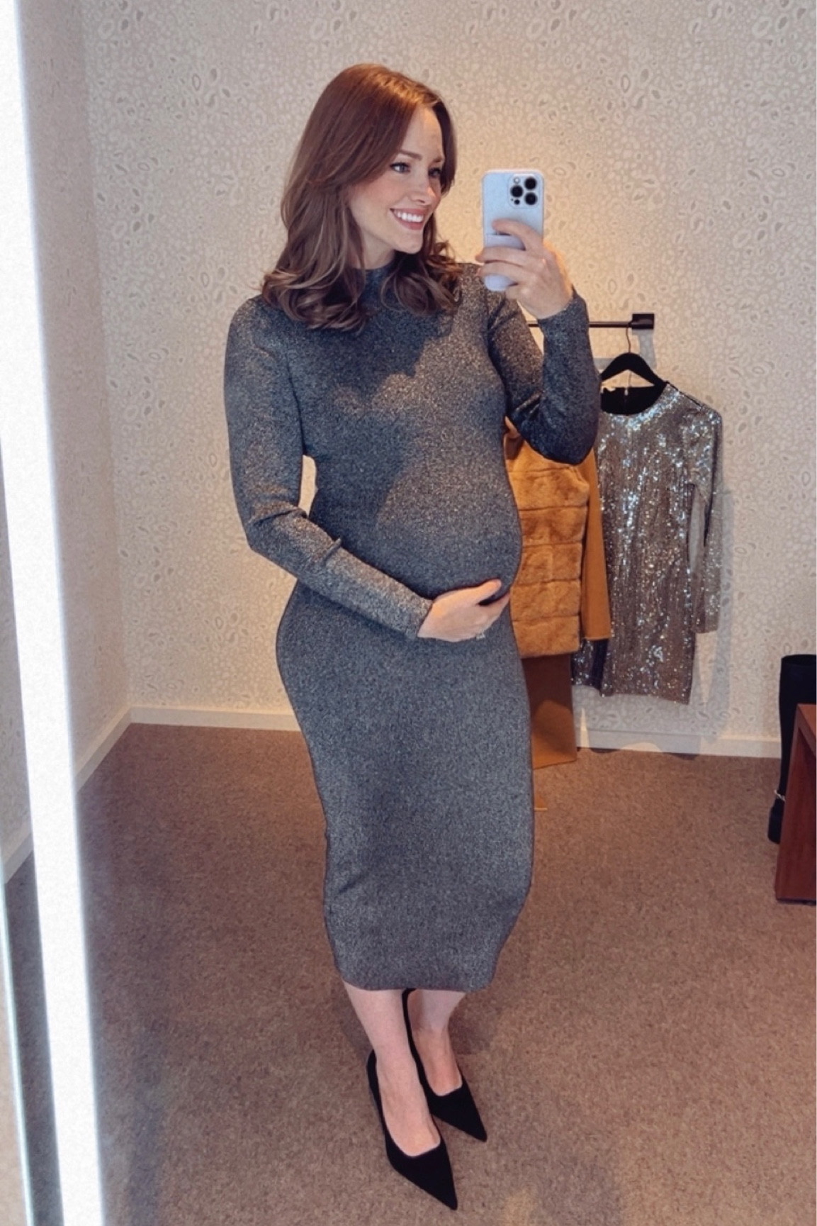 Love this dress for holiday parties!✨Bump-friendly too:) wearing size S here

#LTKSeasonal #LTKbump
