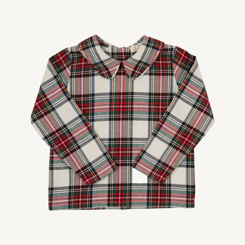 Peter Pan Collar Shirt (Long Sleeve Flannel) - Charlie Place | The Beaufort Bonnet Company