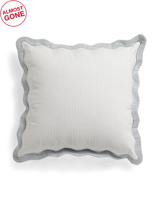 20x20 Sarah Stripe Scalloped Pillow | TJ Maxx
