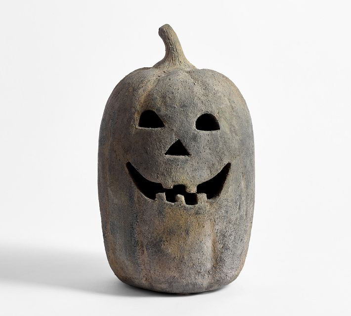 Terracotta Jack O Lanterns, XL Pumpkin, Black | Pottery Barn (US)