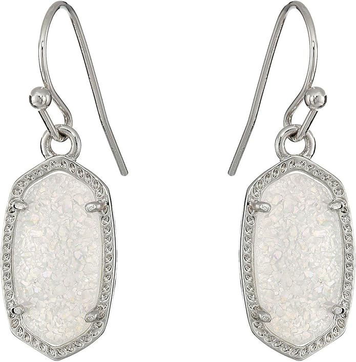 Kendra Scott "Signature 2015" Rhodium and Iridescent Drusy Color Li Drop Earrings | Amazon (CA)