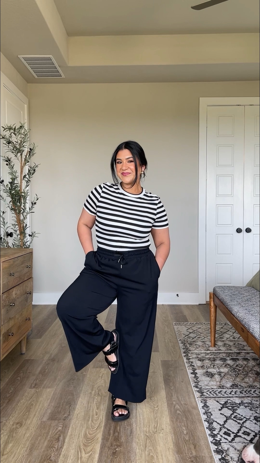 I’m 5’1” size 12 wearing a L in the top and pants. Both are so comfortable, stretchy, and soft. Two of my top Amazon buys! Sandals are also true to size. 

#LTKOver40 #LTKMidsize #LTKPetite