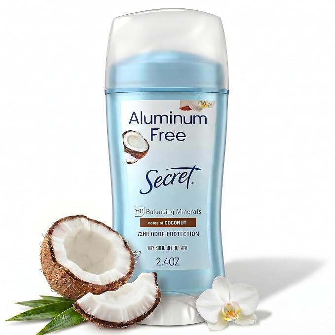 Secret Aluminum Free Deodorant for Women, Coconut, 2.4 oz | Amazon (US)