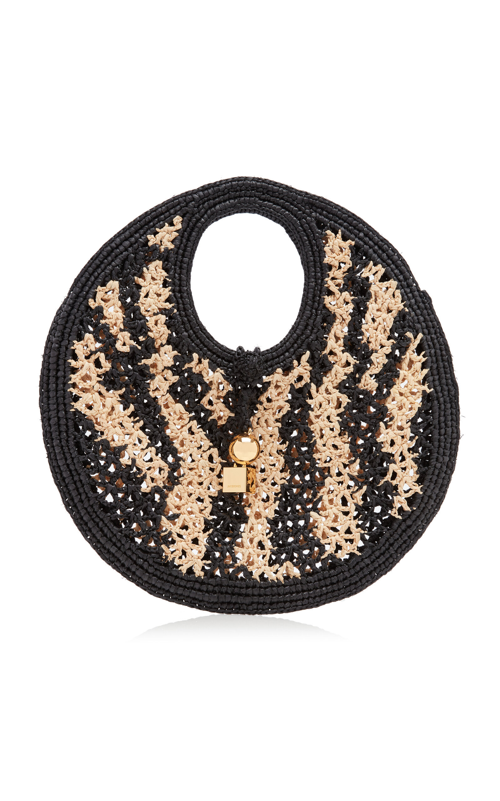 Jacquemus - The Spiaggia Raffia Tote Bag - Black/white - OS - Moda Operandi | Moda Operandi (Global)