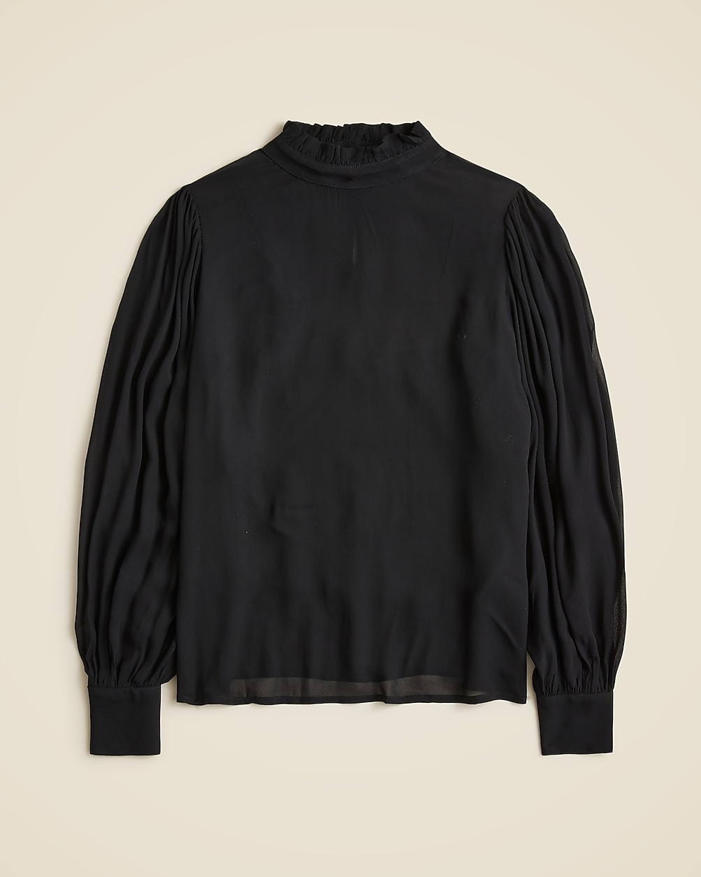Ruffleneck top in chiffon | J. Crew US