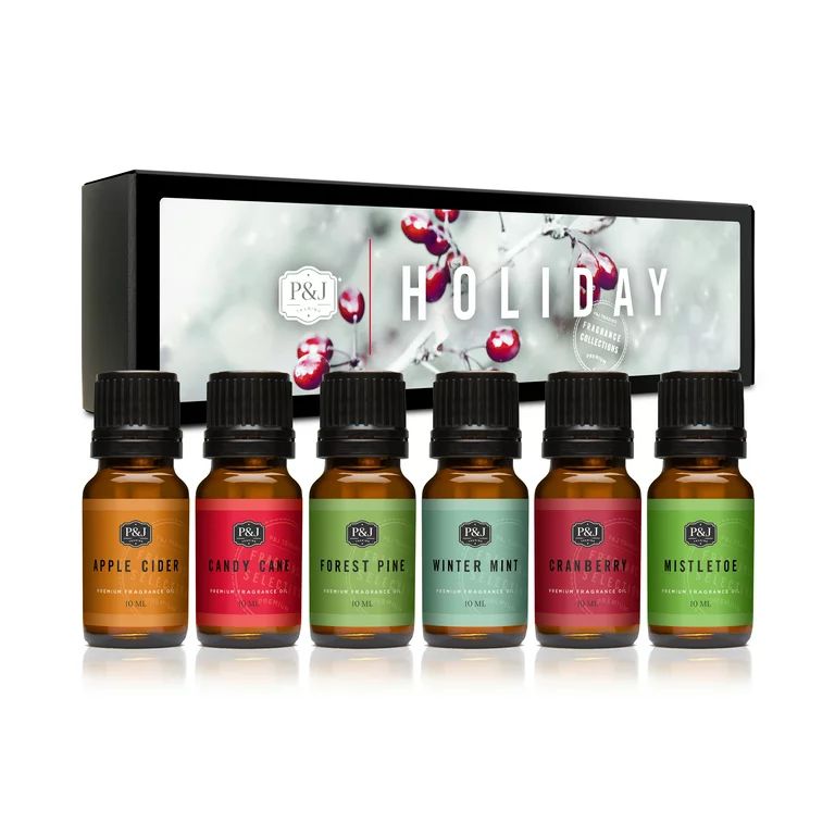 P&J Fragrance Oil | Holiday Set of 6 - Scented Oil for Soap Making, Diffusers, Candle Making, Lot... | Walmart (US)