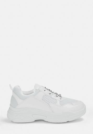 White Chunky Sneakers | Missguided (US & CA)