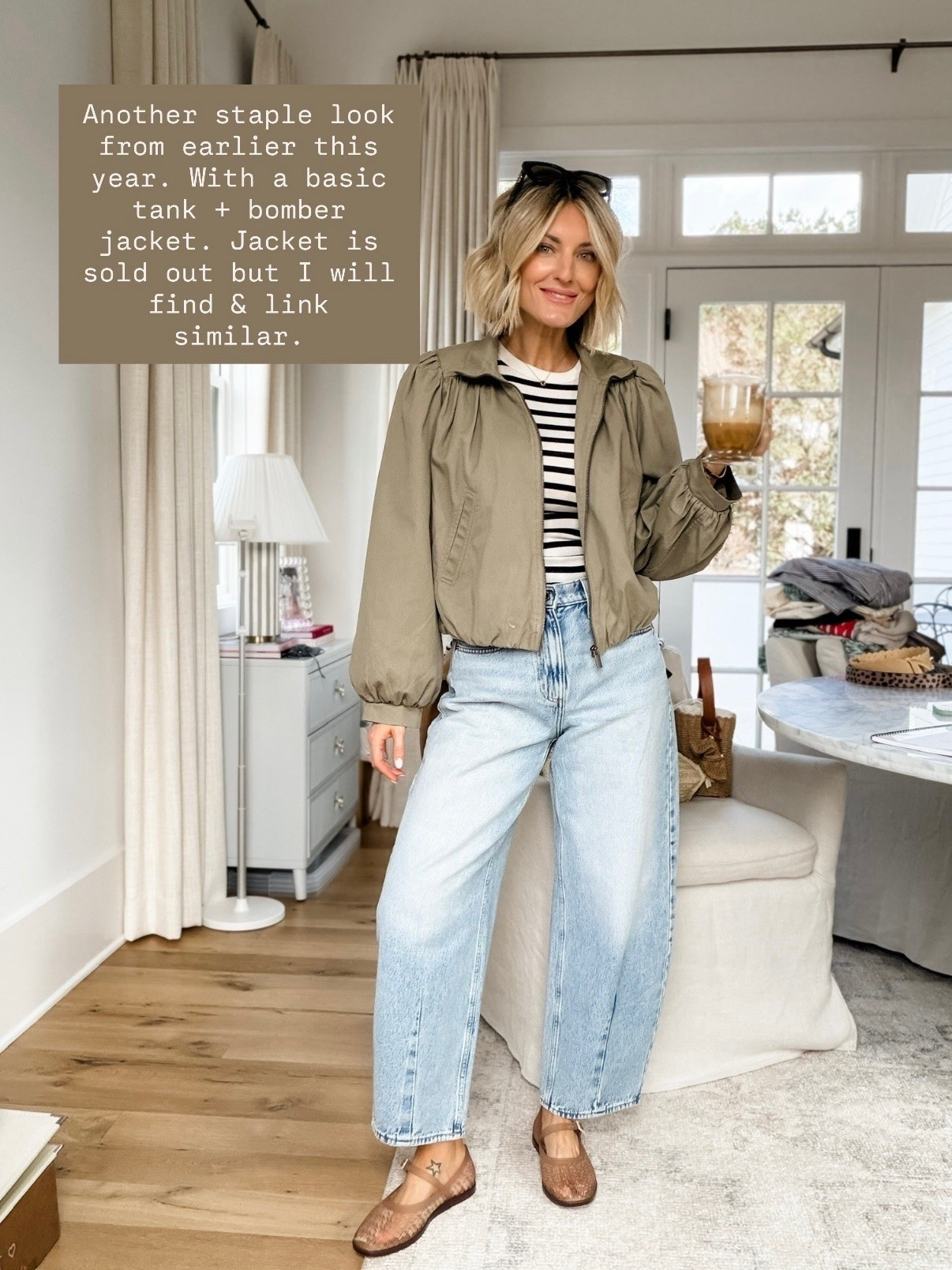 Love this way of styling these barrel jeans for an easy everyday look! This will be great as we head into cooler weather! Wearing XS in the tank/jacket and size 4 in the barrel jeans.

Loverly Grey, Target find, Target fashion, barrel jeans outfit, barrel denim outfit

#LTKootd #LTKSeasonal