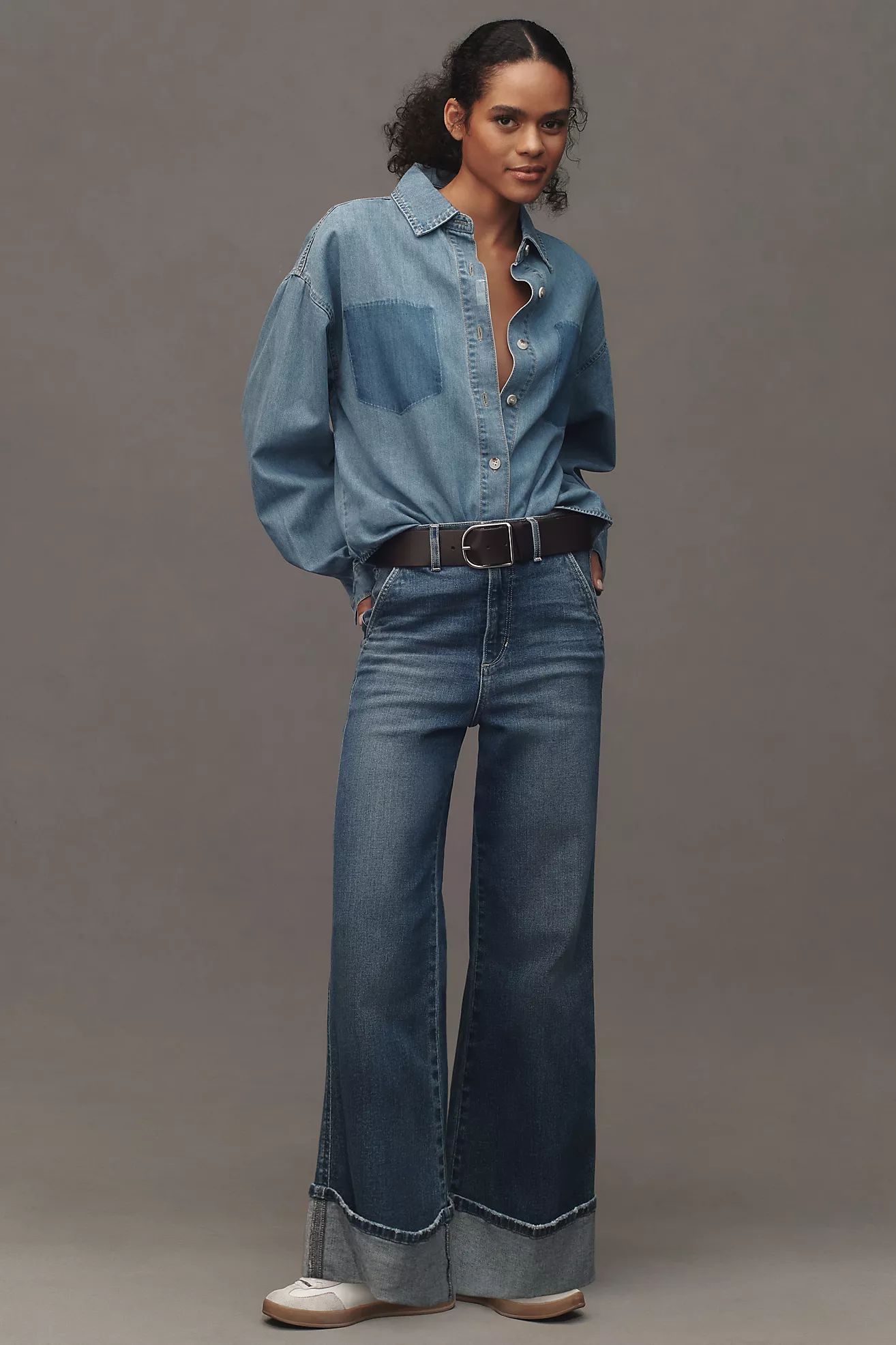 Joe's Jeans Trixie Cuffed Trouser High-Rise Wide-Leg Jeans | Anthropologie (US)
