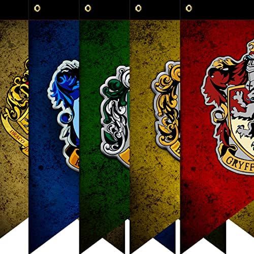 House Wall Banner, College Logo Flags Wall Decals Magical Wizard School Party Decoration, Ultra P... | Amazon (US)