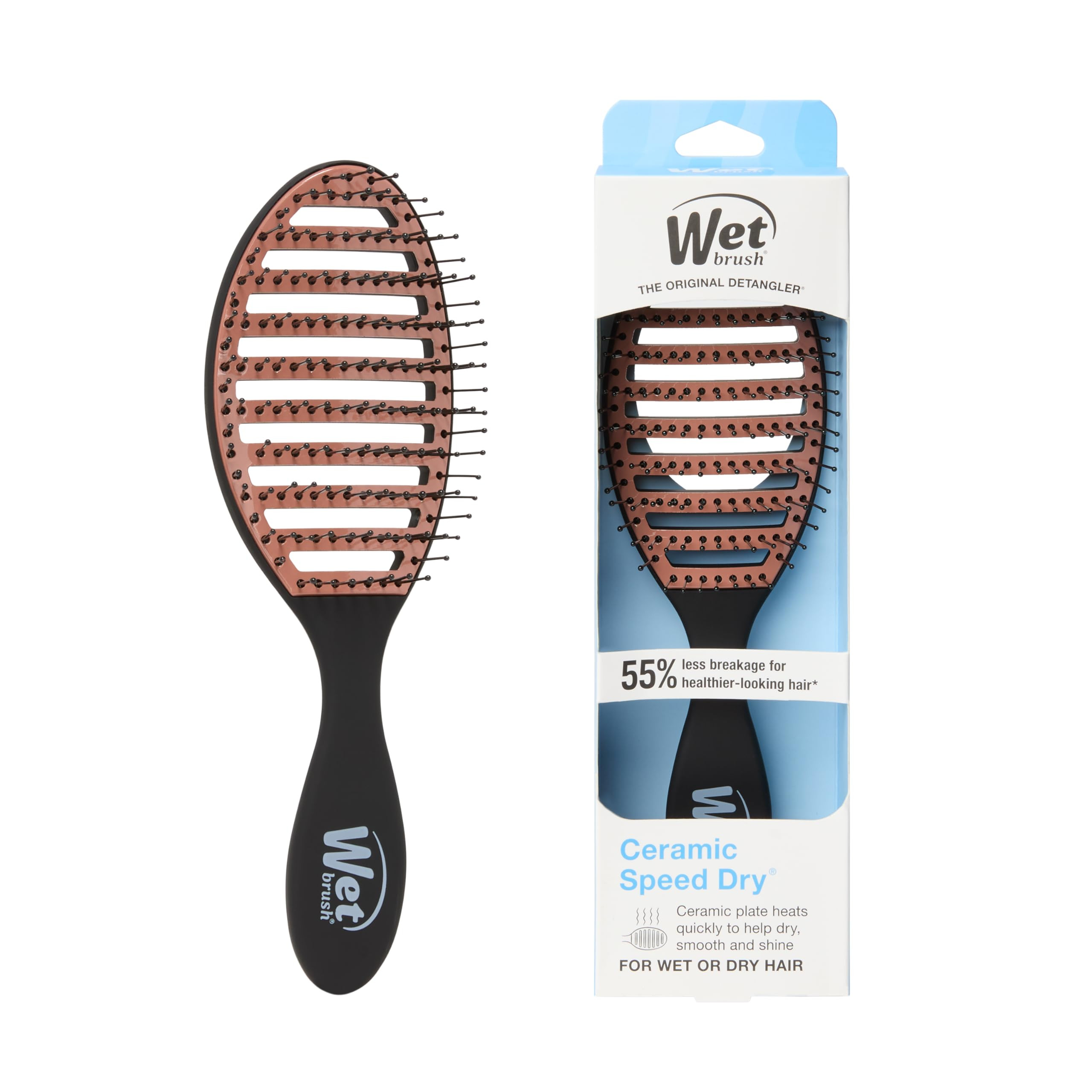 Wet Brush Ceramic Speed Dry Hair Brush, Black - Vented Design & Soft HeatFlex Bristles Are Blow D... | Amazon (US)