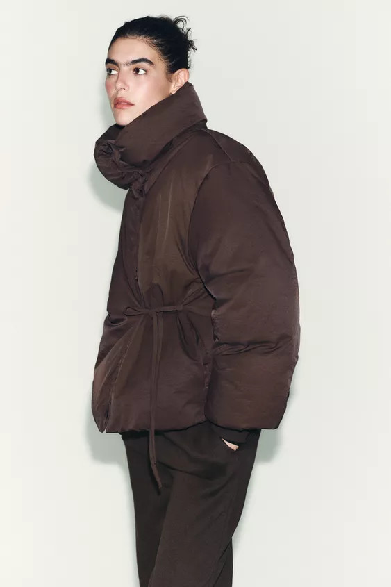 SHORT QUILTED ANORAK WITH WATER AND WIND PROTECTION | Zara UK