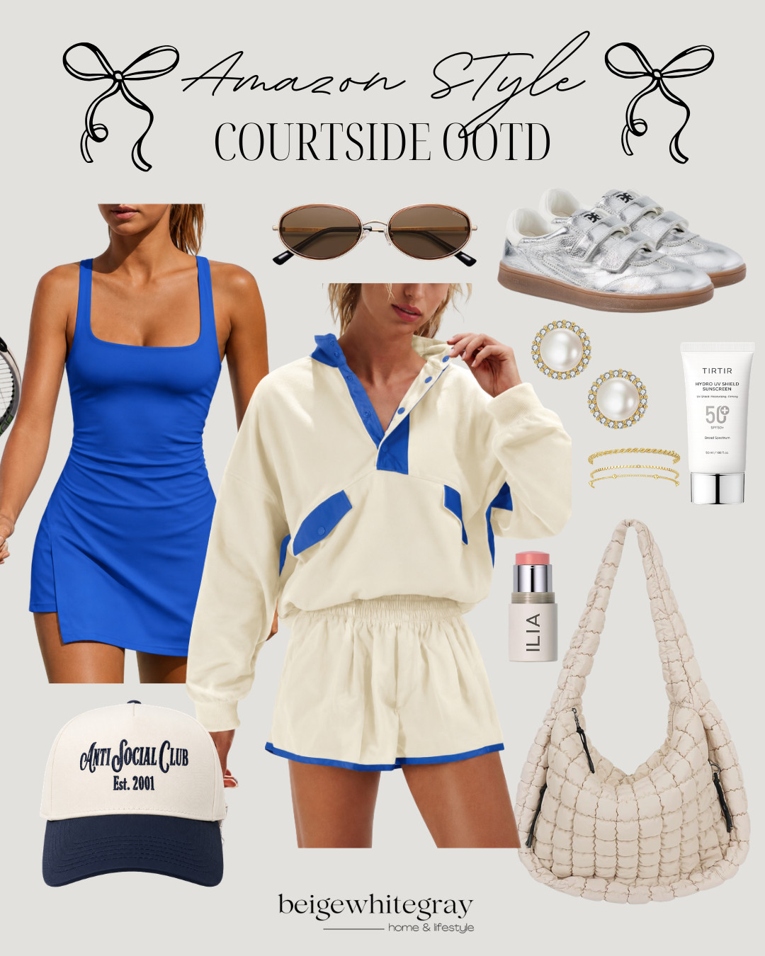 Looking sporty chic with these Amazon essentials! Perfect for a day at the courts. #SportyChic #AmazonFinds