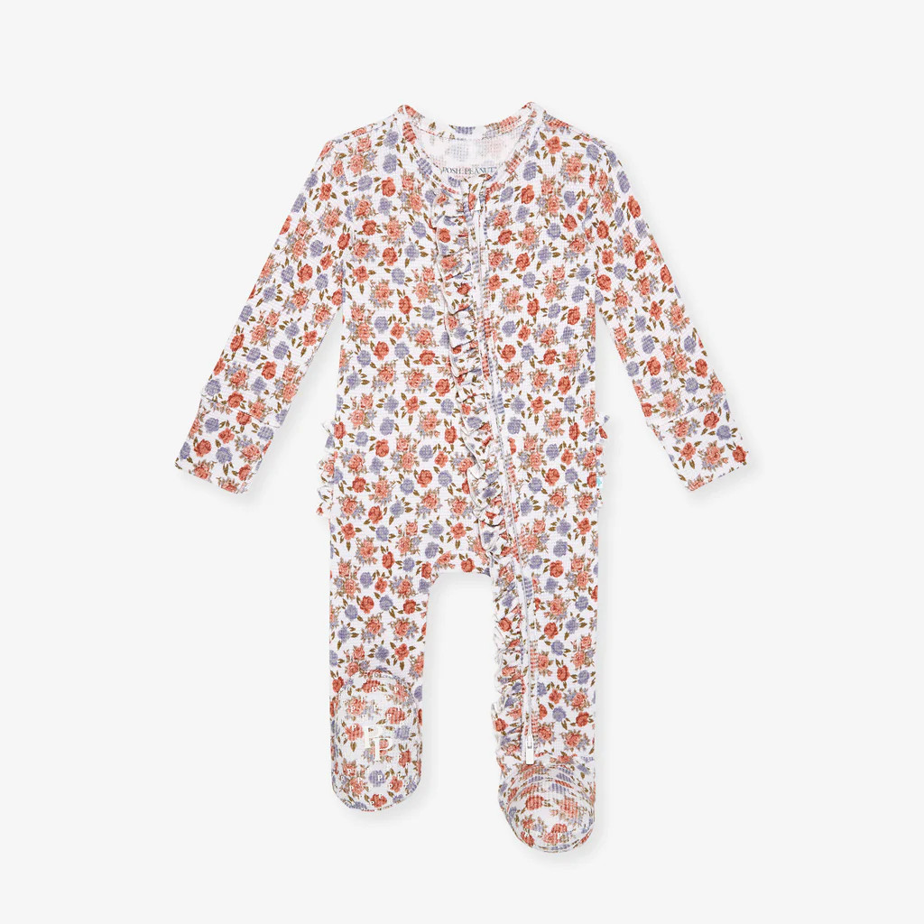 Floral Pink Baby Girl Sleeper | Joanne | Posh Peanut