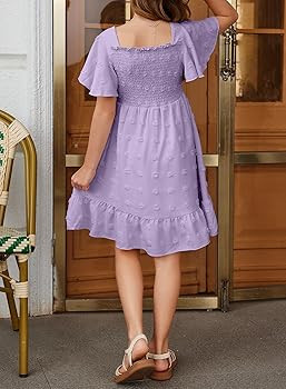 blibean Tween Girls Summer Dresses Kids Polka Dot Dress Size 6-15 Years | Amazon (US)