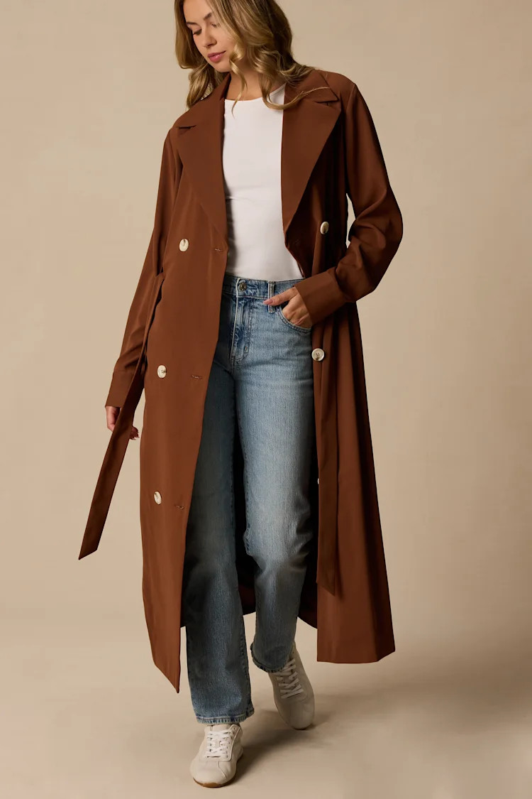 Breanna Brown Trench Coat | Lulus