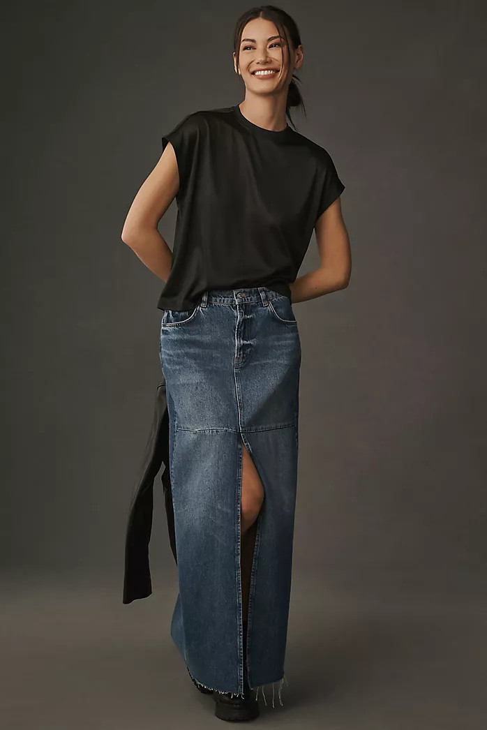 By Anthropologie Silky Shimmer Tee | Anthropologie (US)