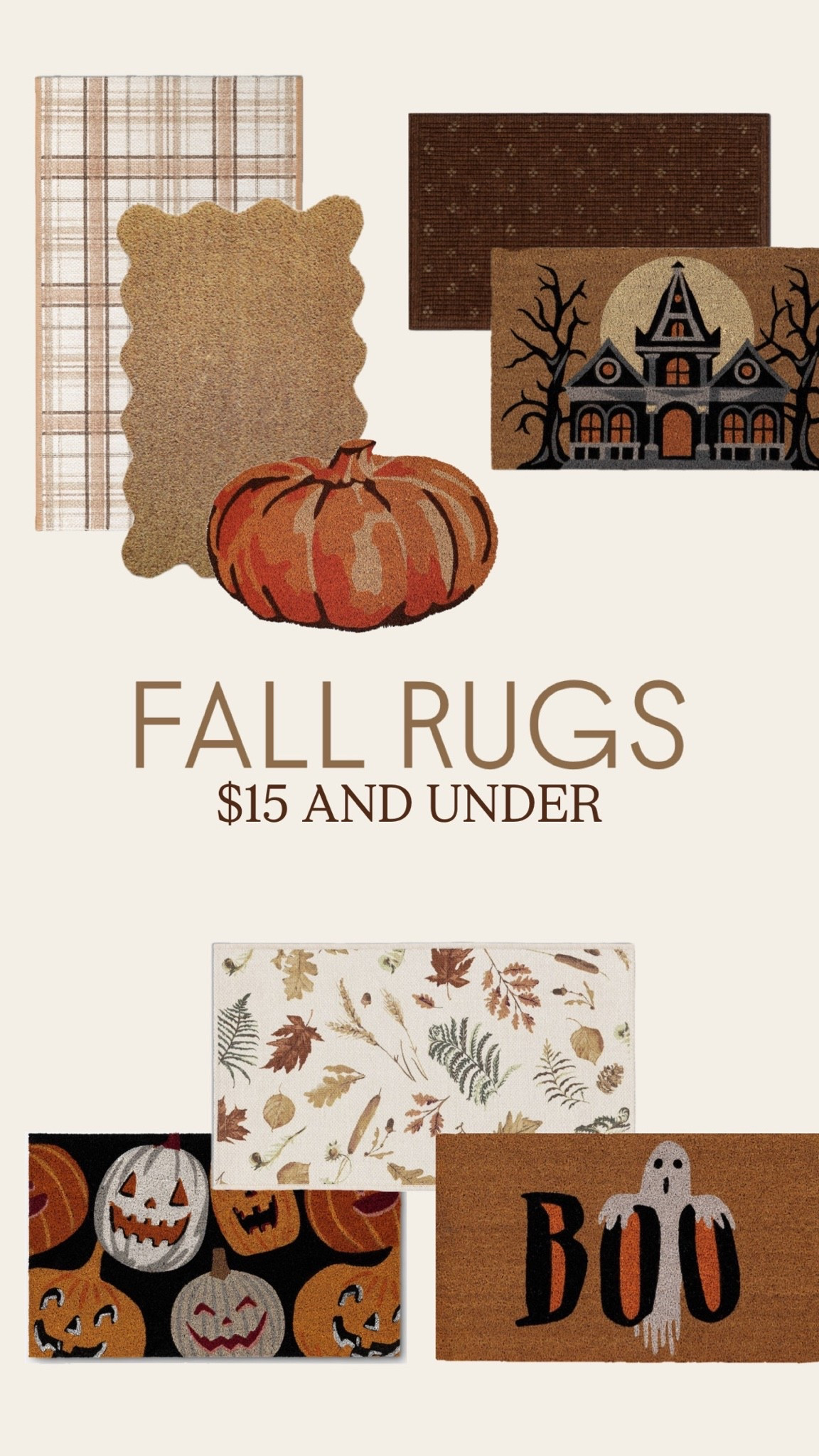 Full rugs and mats! $15 and under 🤎

#LTKmomlife #LTKSaleAlert #LTKHome