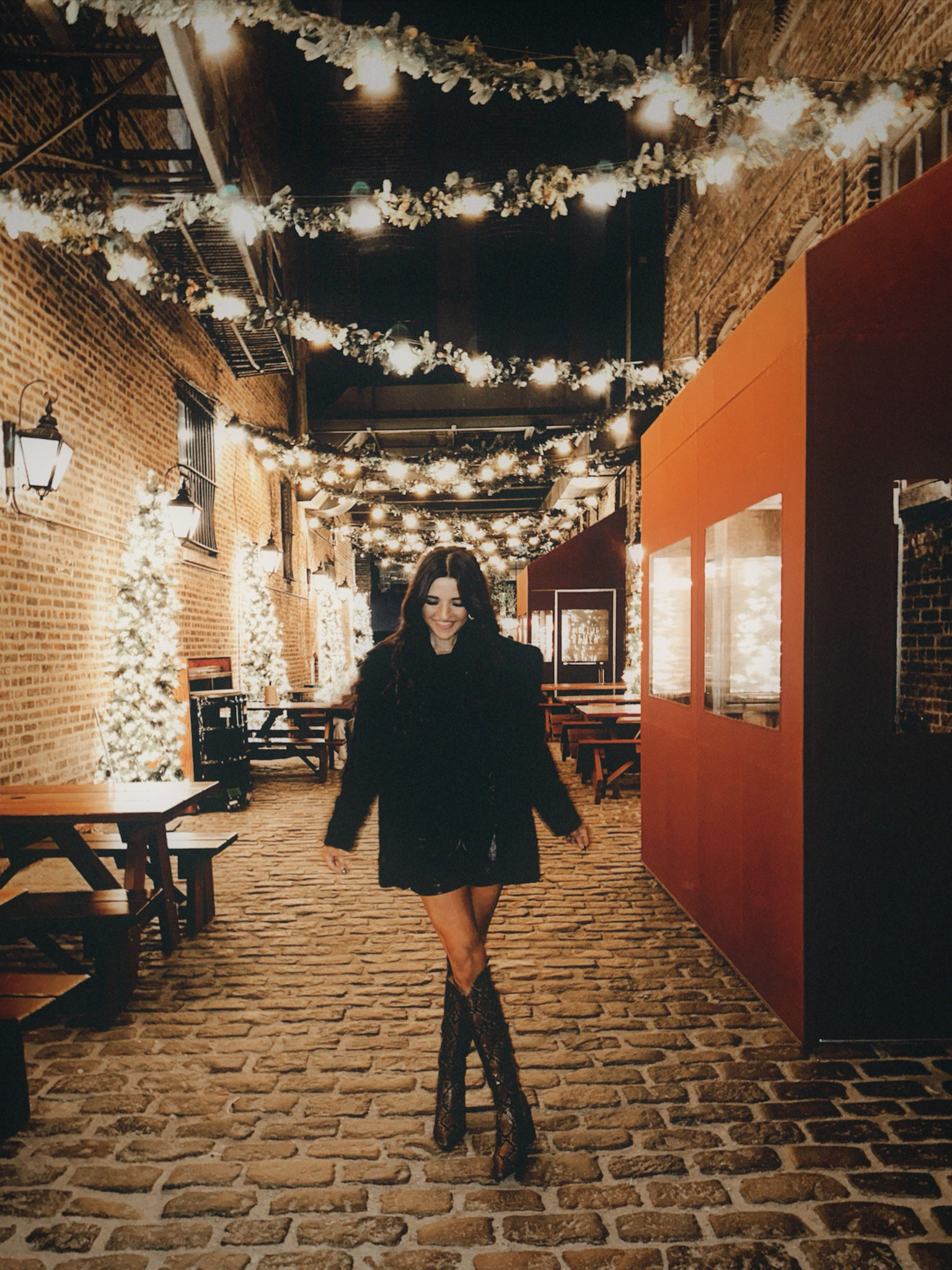 Boots are TTS!! Obsessed. Ordering the black next 

My faux fur jacket is from Express, linking exact jacket here - it’s sold out in black but the pecan color is gorgeous and would go with the boots! 

Linked 2 Amazon dupes in black that would match the exact fit to the pic too :)

#LTKstyletip #LTKfindsunder100 #LTKsalealert