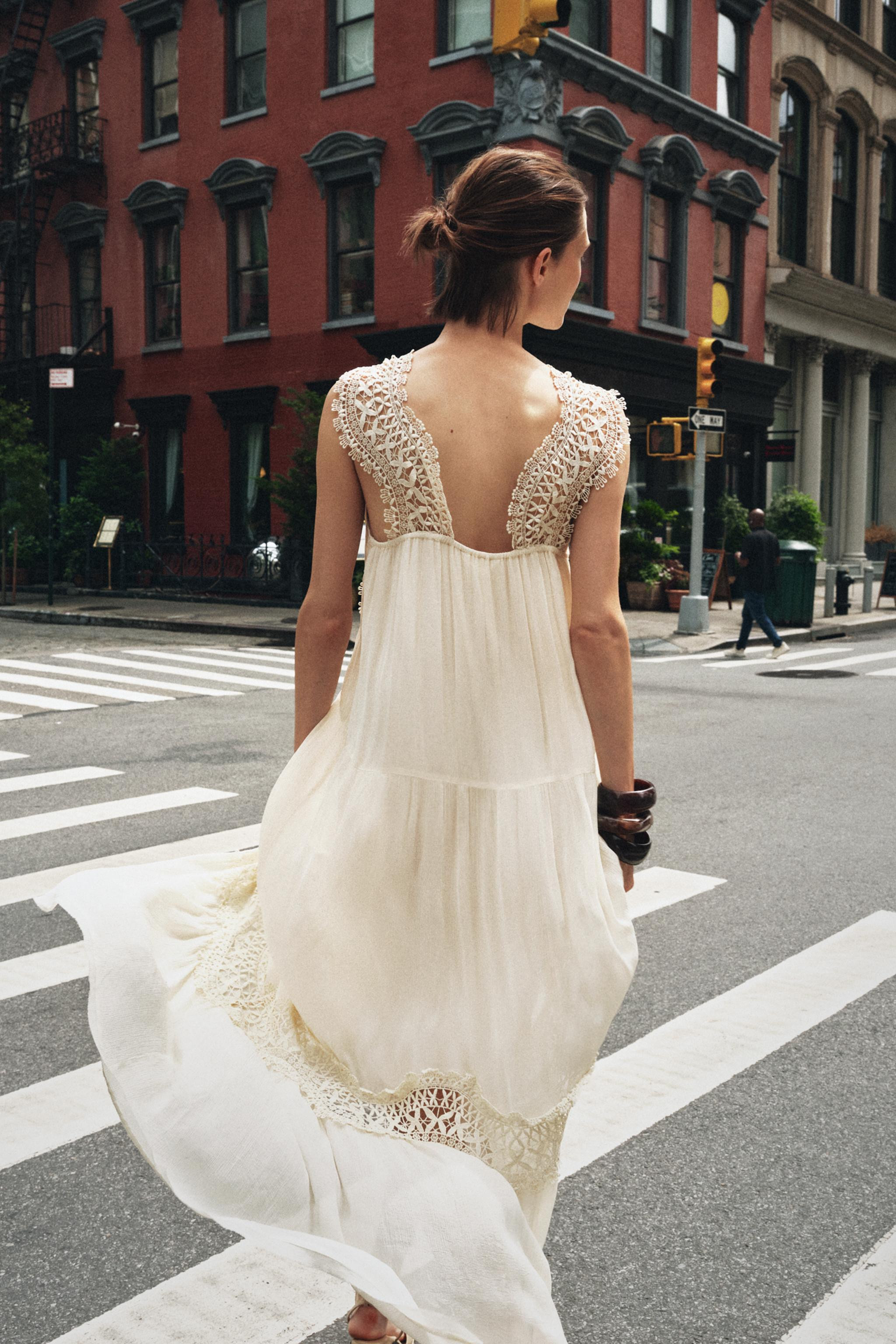 COMBINED LACE CAMISOLE DRESS | Zara UK