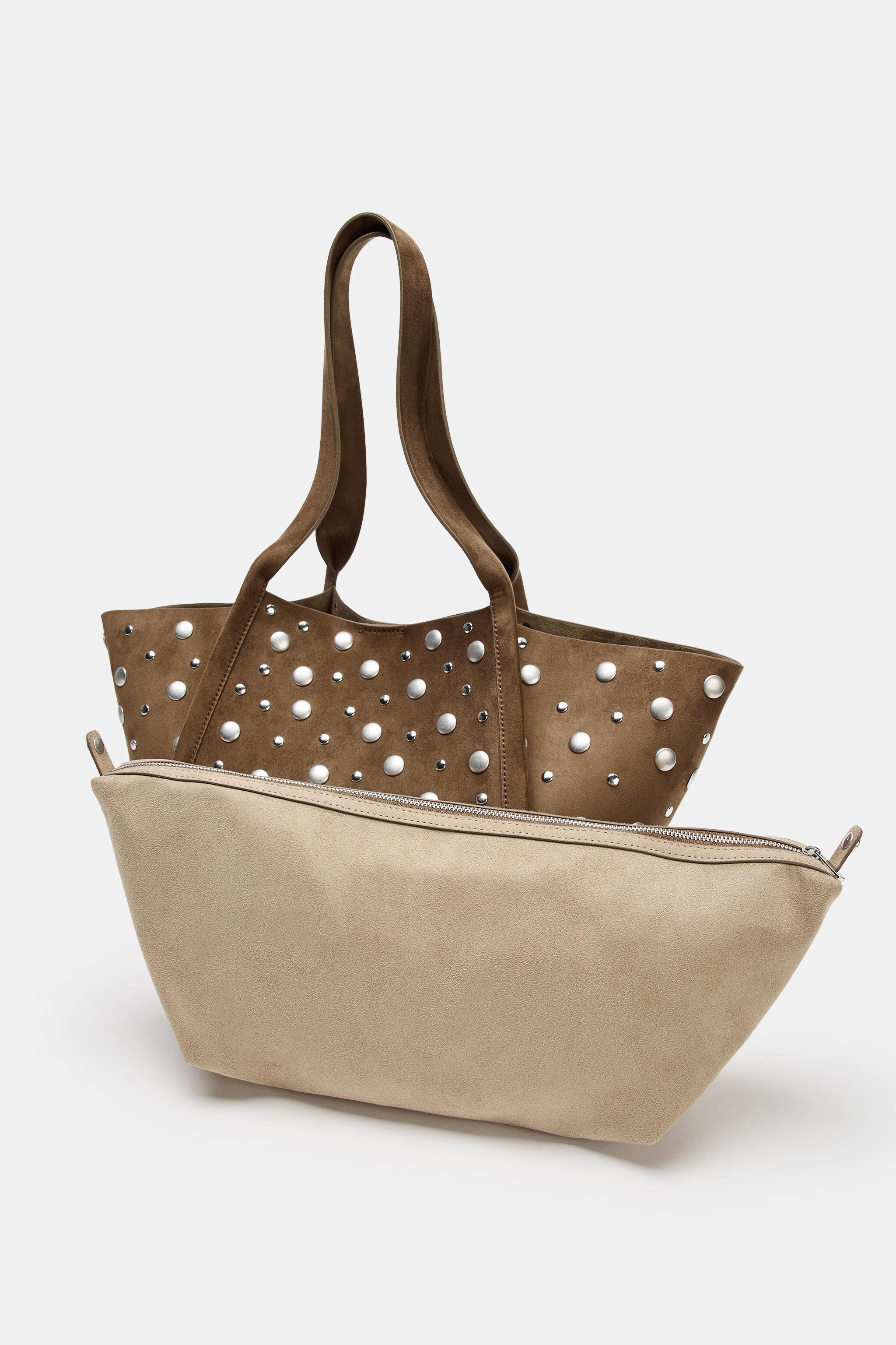 STUDDED CITY BAG | Zara UK