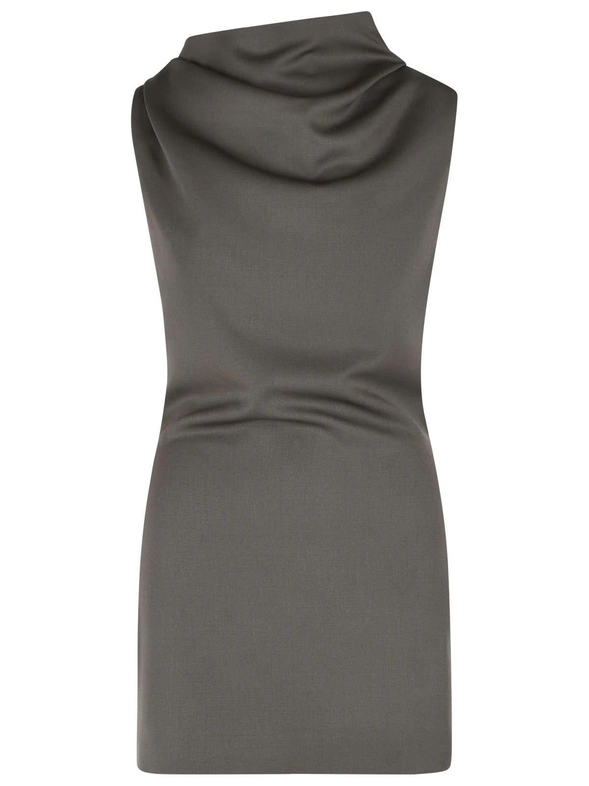 'Astor' Mini Dress In Brown Virgin Wool | Shop Simon