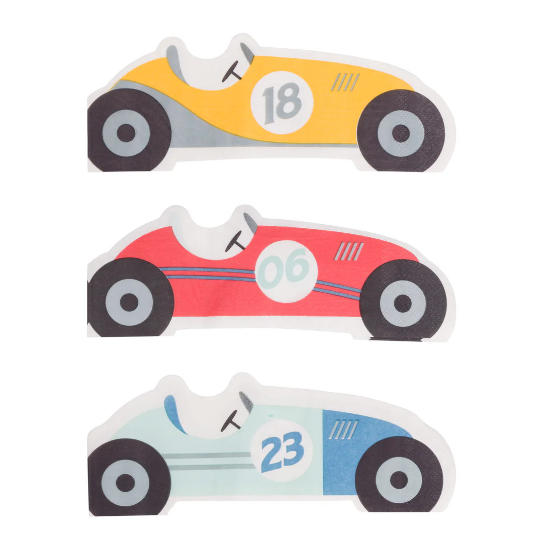 Miles per Hour - Race Car Napkin Set | My Mind's Eye