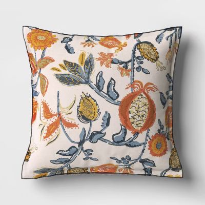 Printed Floral Square Throw Pillow - Threshold™ | Target