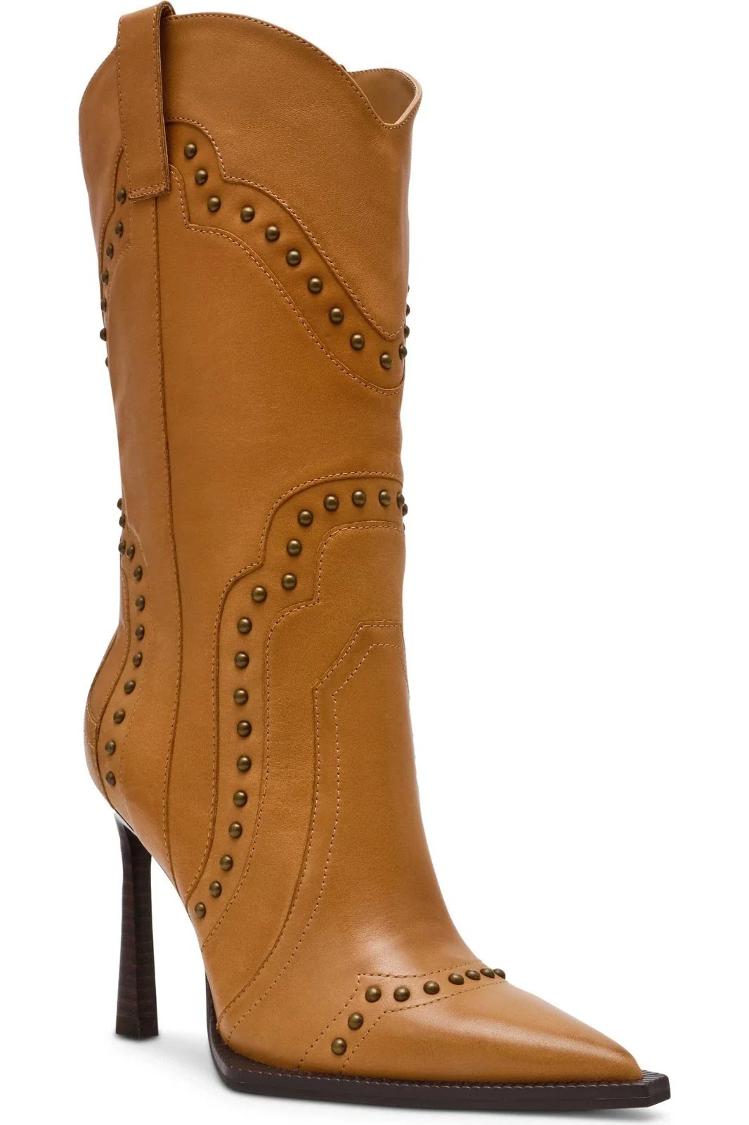 Steve Madden Kylar Women's Cognac Leather Snip Toe Western Boots ZOGG3716 | Shop Simon