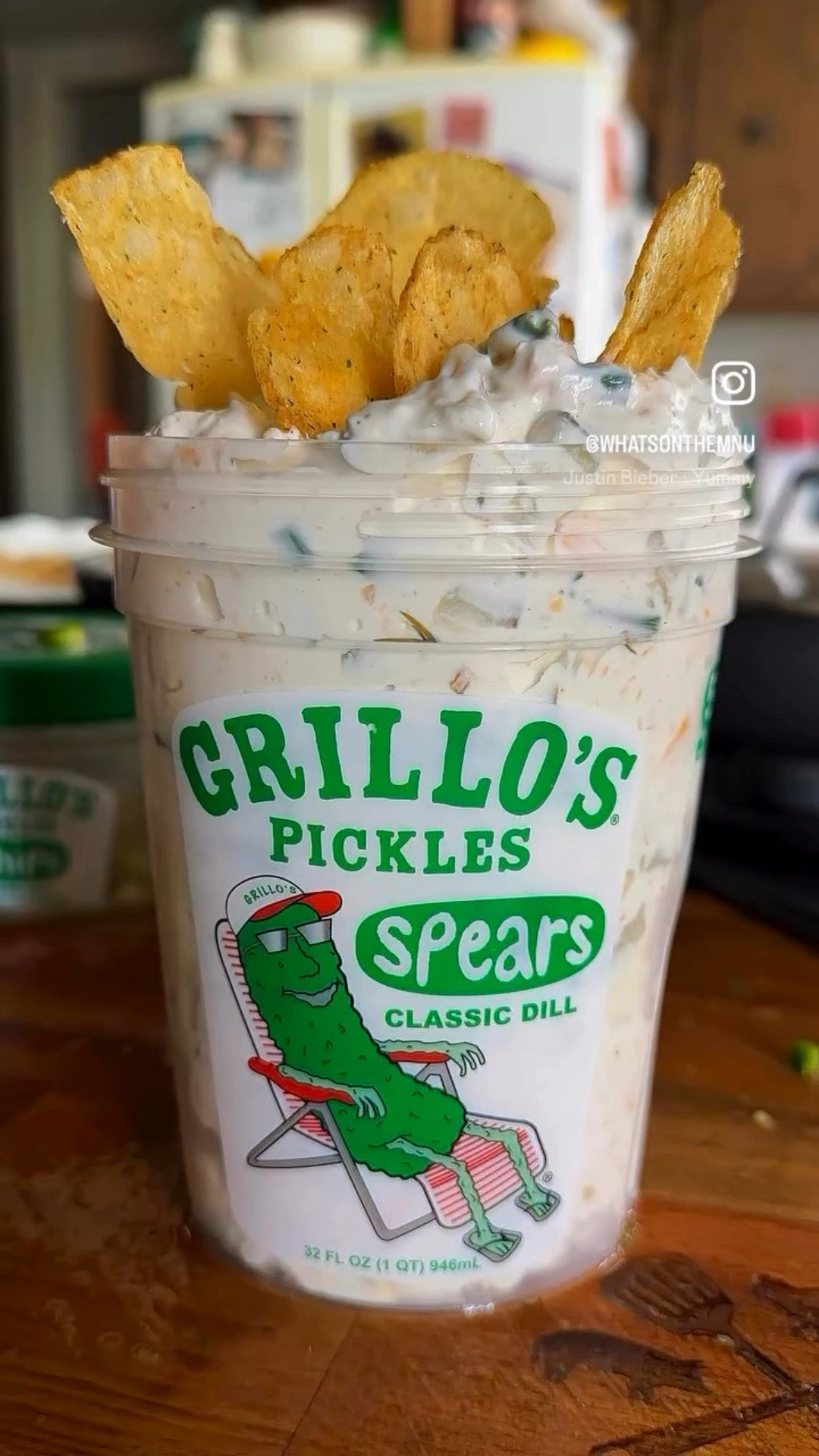 It went viral on TikTok most notably by rileysstupidrecipes a while back and has since spread like wildfire across social media’s realm of food creator pages. Where I first saw it, @courtneycook , and also on @smaller_sam.pcos on TikTok.

Like most viral food trends we're usually late to trying, we are back at it again with this Pickle Dip.

We made it on our food page whatsonthemnu: Grillo Pickle Dip. Shop what you need and make this delicious pickle dip, a perfect snack for the hot summer ahead! 

Recipe on our blog: whatsonthemnu.com

#LTKfoodie #LTKmorningroutine