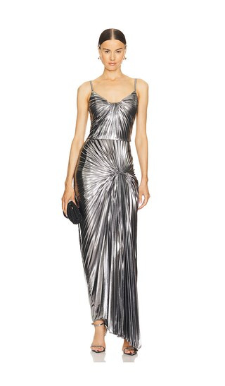 Dazed Dress Floor Length in Silver | Revolve Clothing (Global)