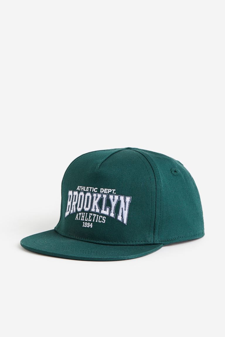 Twill Cap - Dark green/Brooklyn Athletics - Kids | H&M US | H&M (US + CA)