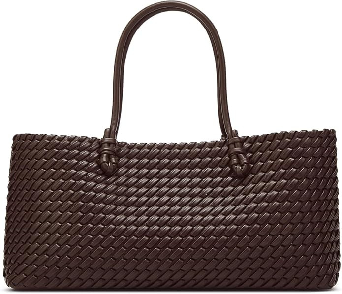 2 Pcs Slouchy PU Leather Woven Tote Bag Women Underarm Shoulder Satchel Bag Hobo Bags Crossbody P... | Amazon (US)