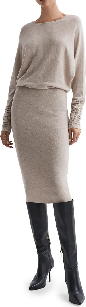 Leila Long Sleeve Blouson Knit Dress | Nordstrom