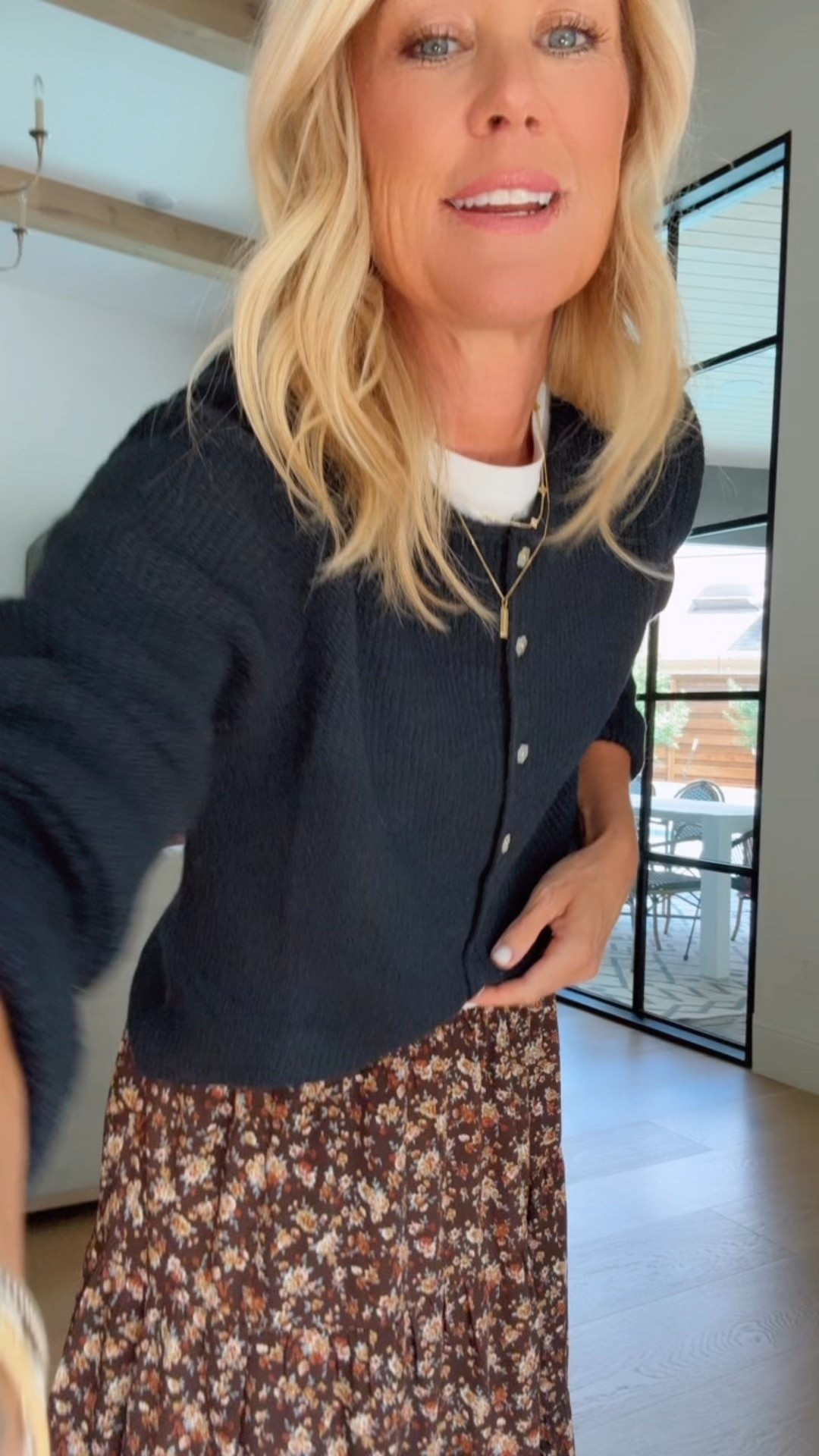 The perfect fall look!
Cardigan: small
Skirt: small
Jacket: xs 
White shirt : small

#LTKSeasonal #LTKStyleTip