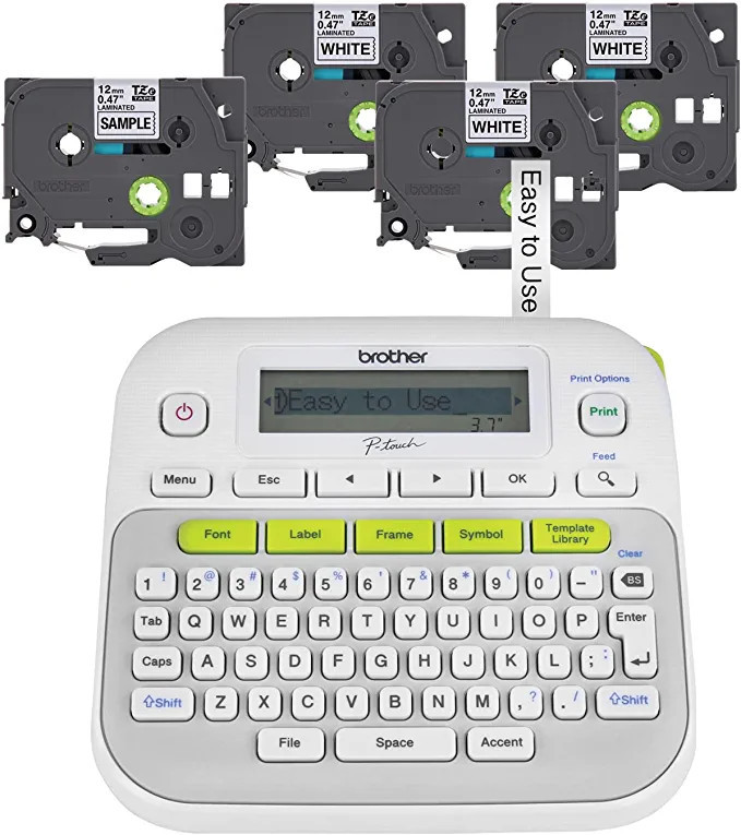 Brother P-touch, PTD210, Easy-to-Use Label Maker Bundle (4 label tapes included) | Amazon (US)