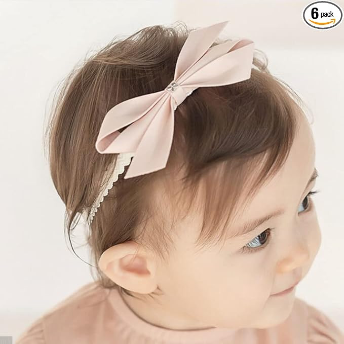 Bethynas Baby Girls Cute Bow-knot Headband Soft Lace Floral Hairbands Newborn Infant Toddlers Kid... | Amazon (US)
