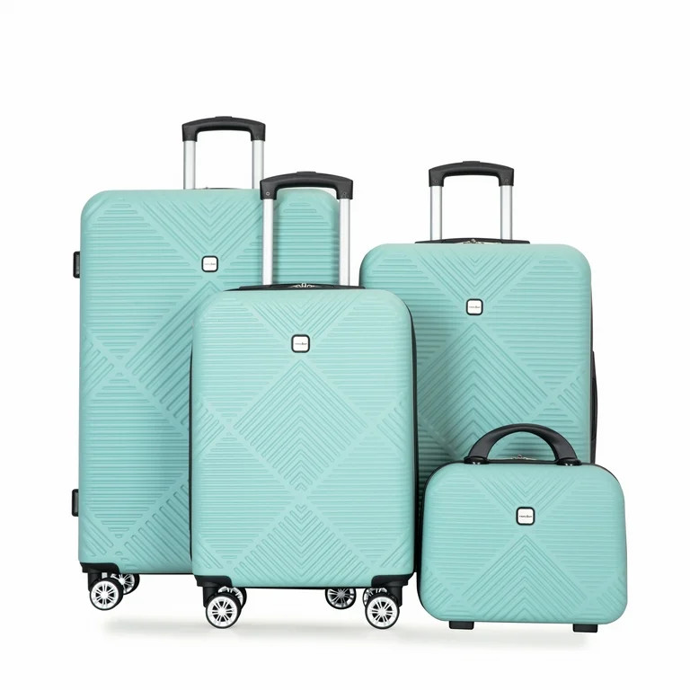 Tripcomp Luggage Sets 4 Piece Suitcase Set (14/20/24/28)Hardside Suitcase with Spinner Wheels Lig... | Walmart (US)