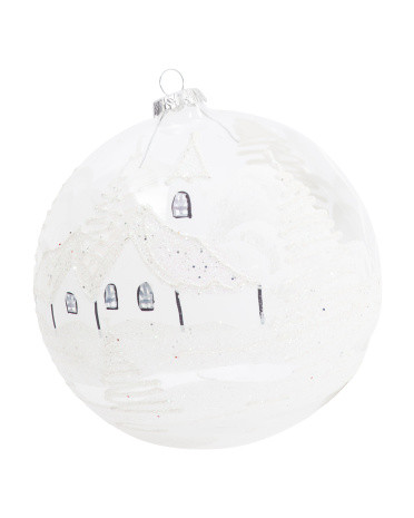 Made In Poland 6in Handmade Winter Landscape Glass Ornament | Global Home | Marshalls | Marshalls