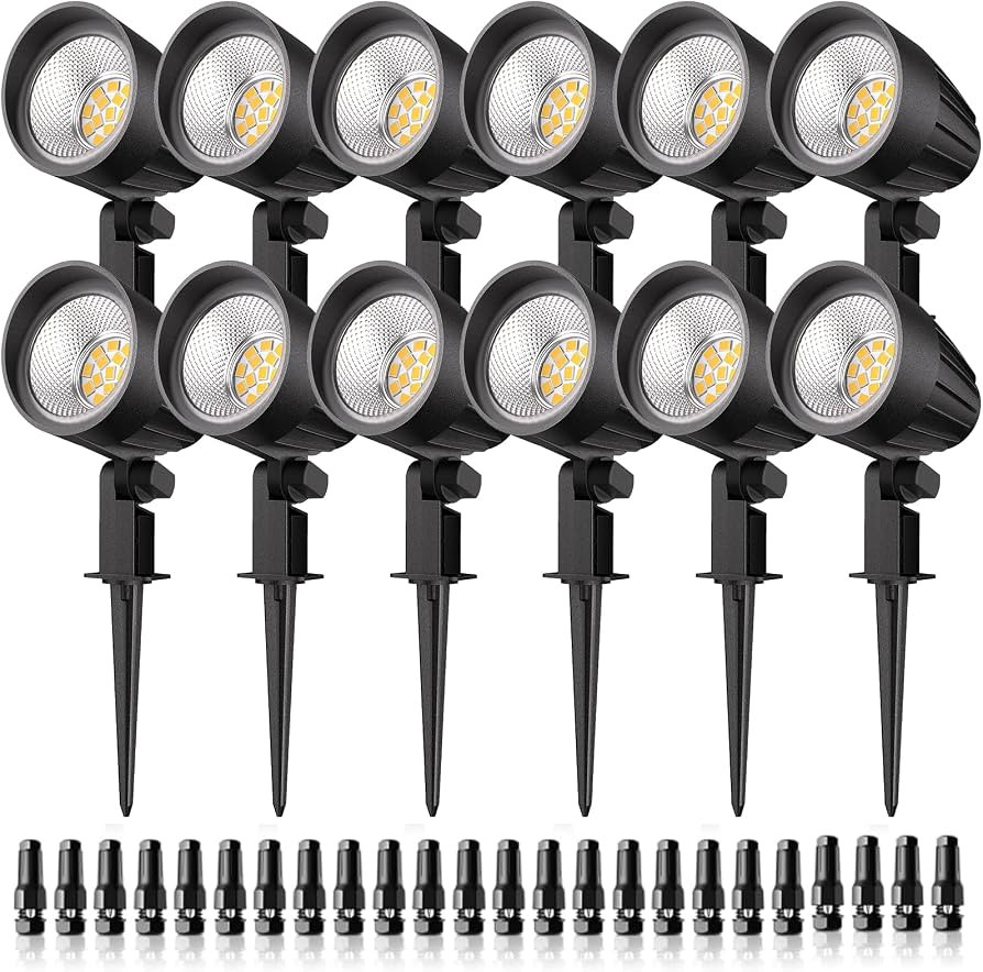 Low Voltage Landscape Lighting, 15W LED Landscape Spotlights with Connectors 12V-24V AC/DC 3000K ... | Amazon (US)