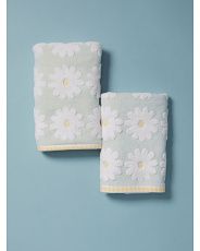 2pk Daisy Print Hand Towels | Towels | HomeGoods | HomeGoods