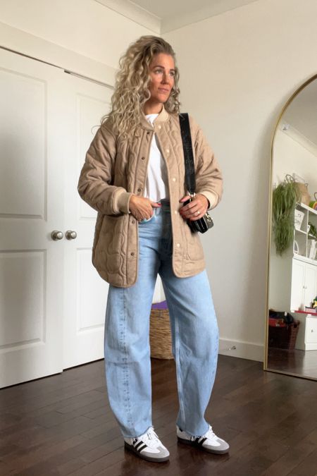 Barrel jeans are my new love. I can’t believe how much I love this silhouette, so incredibly flattering and easy to style  

#LTKsalealert #LTKshoecrush #LTKover40
