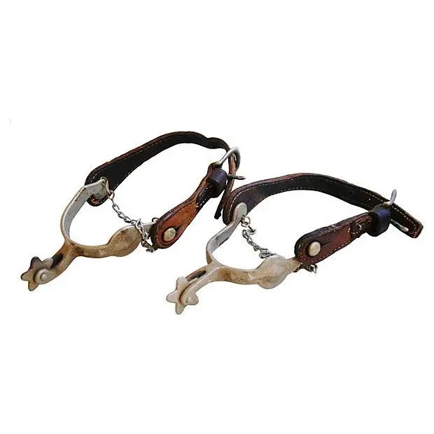 Vintage Western Cowboy Spurs - Pair | Chairish