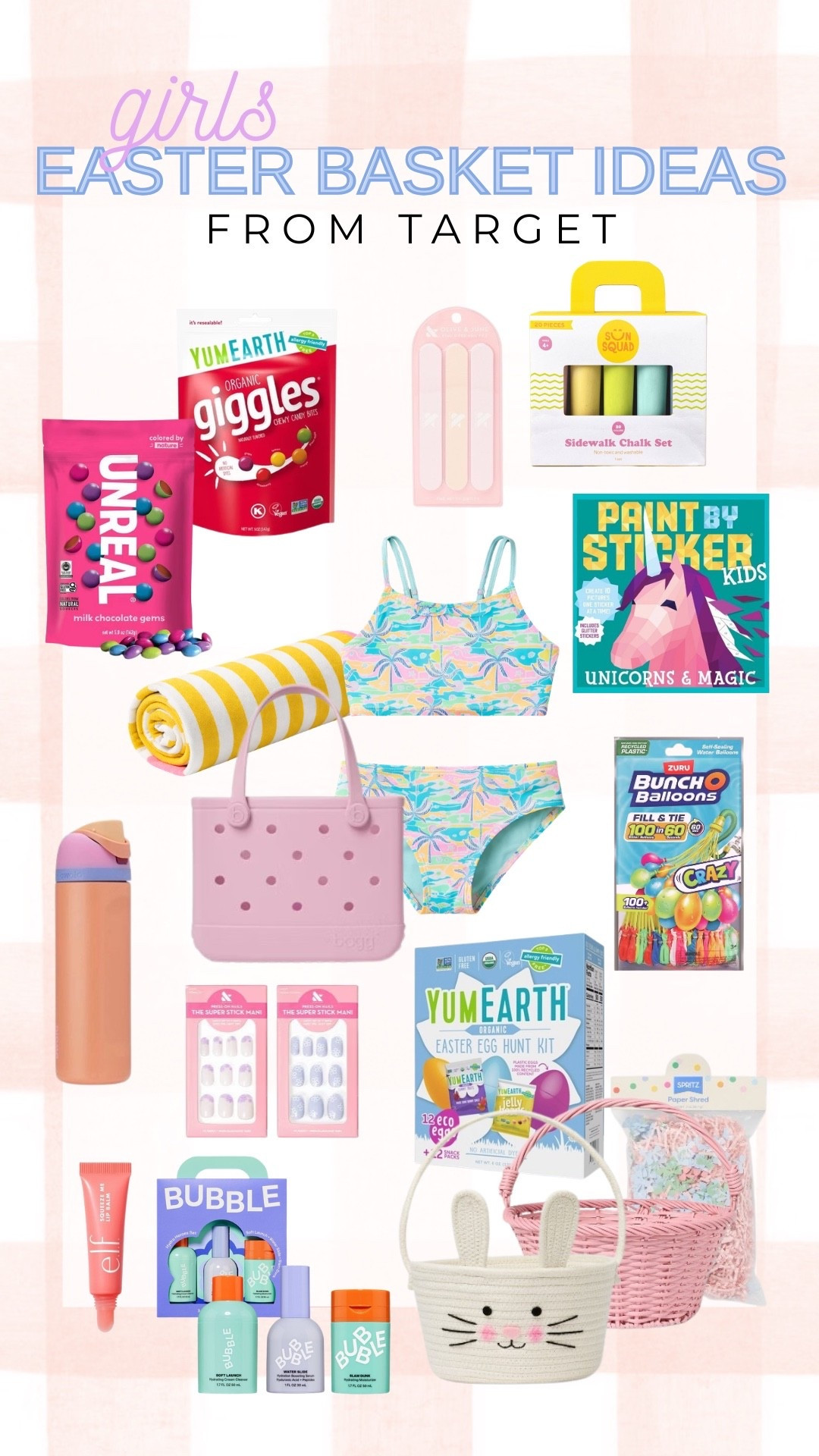 Girls Easter basket ideas from target! I tried to keep this a mix of fun + practical (things they’ll actually use beyond Easter morning 🙌🏼). Think swim, outdoor play, a little glam, and better-for-you treats. Everything linked here!

#LTKSeasonal #LTKKids #LTKSwim