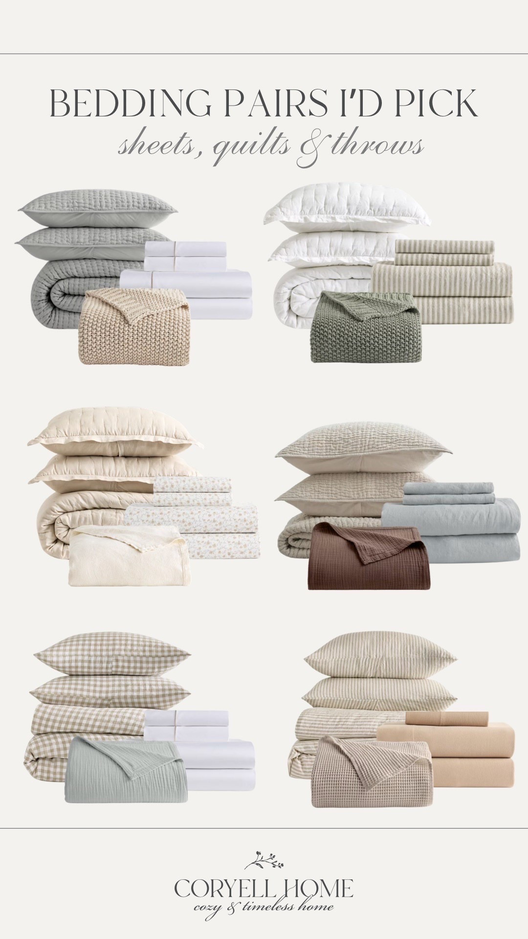 Bedding pairs I absolutely love 🤍 Such great quality and pretty neutral colors. I’ve linked the basic white duvet cover I would use with all of these!

#LTKHome