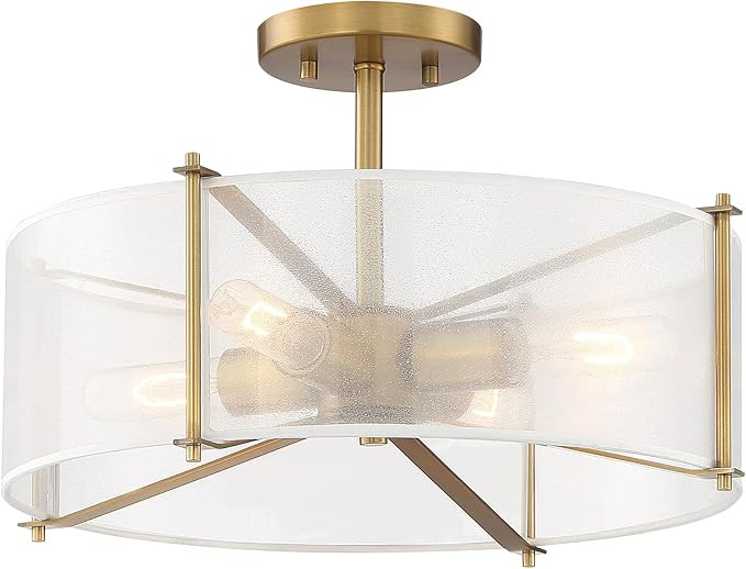 DESIGNERS FOUNTAIN Daybreak 4-Light Semi Flush Mount Ceiling Light, Old Satin Brass, D223M-SF-OSB | Amazon (US)
