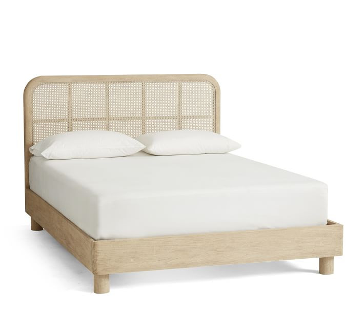 Manzanita Cane Platform Bed, California King, Bone White | Pottery Barn (US)